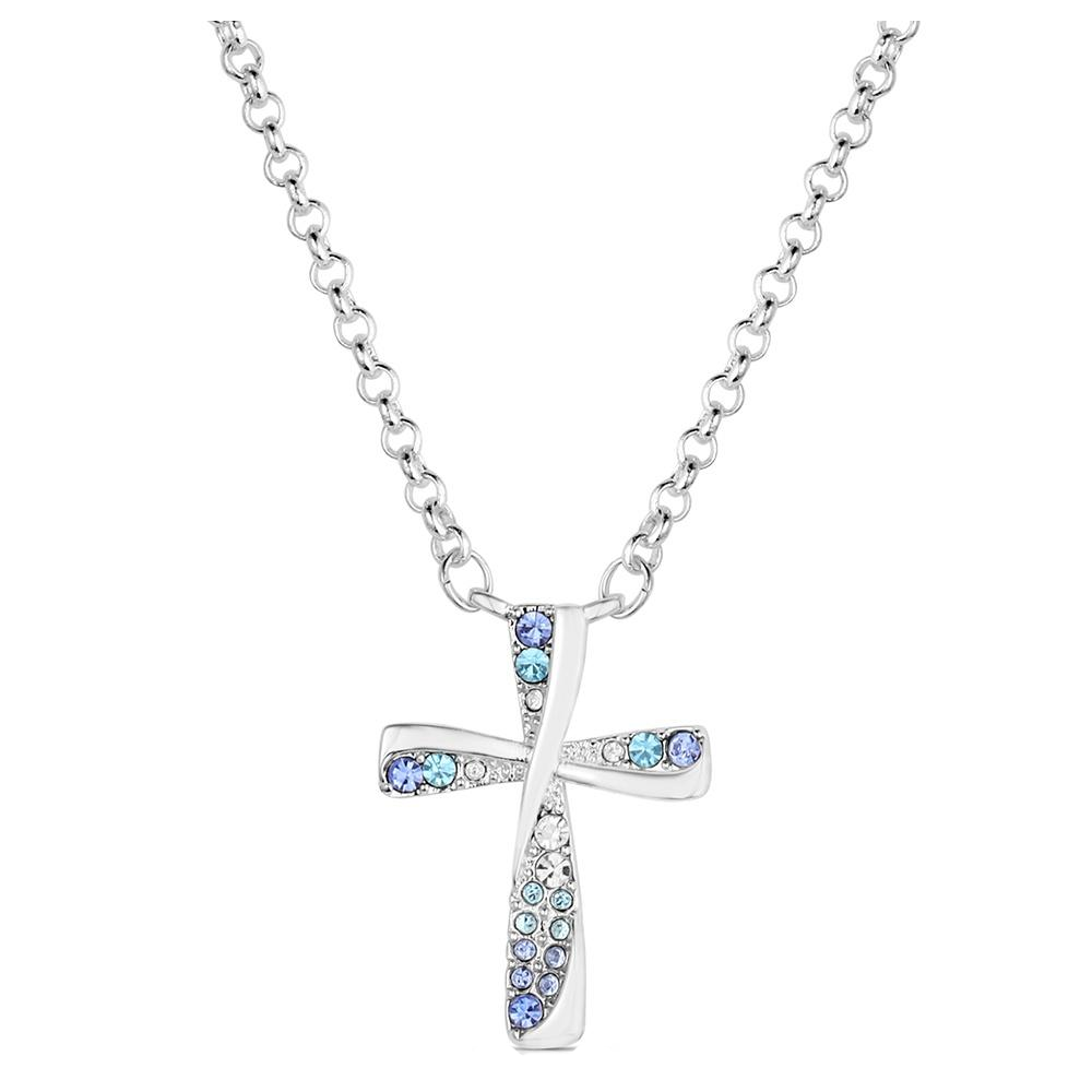 NC6534 Montana Silversmiths Faith in Lights Cross Necklace