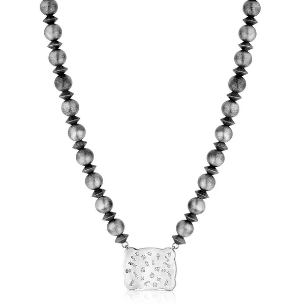 NC6608 Montana Silversmiths Cowgirl Pearls Buckle Necklace