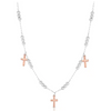 NC6680 Montana Silversmiths Rosy Outlook Cross Necklace