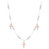 NC6680 Montana Silversmiths Rosy Outlook Cross Necklace