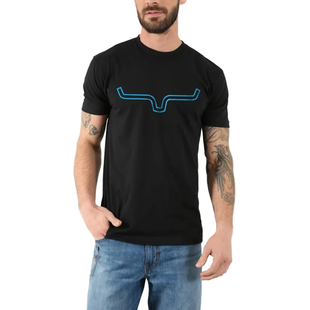 Kimes Ranch Men's Outlier T-Shirt - Black & Turquoise