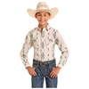 PBN2S06585 Panhandle Boys 2 Pocket Long Sleeve Snap Shirt - Light Grey