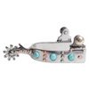 PCSP-141 Professional's Choice 3/4" Turquoise Dotted Spur - Ladies/Youth