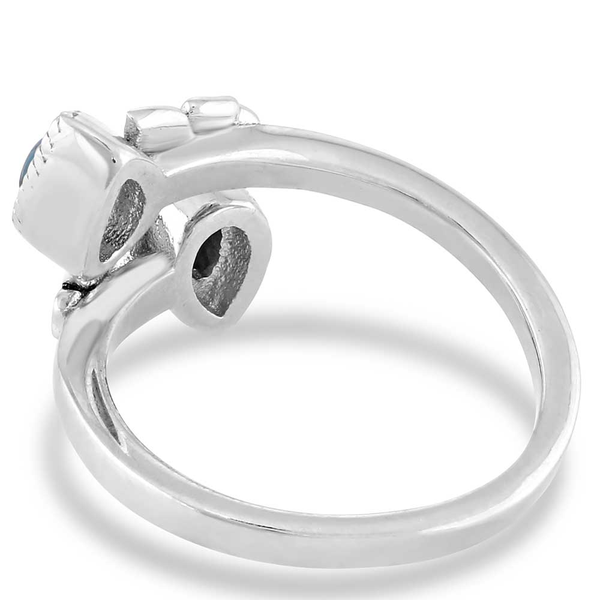 RG5193B Montana Silversmiths Heirloom Petals Turquoise Wrap Ring