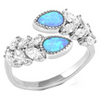 RG5362B Montana Silversmiths Crystal Waterfall Wrap Ring