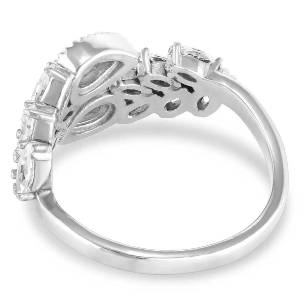 RG5362B Montana Silversmiths Crystal Waterfall Wrap Ring