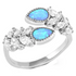 RG5362B Montana Silversmiths Crystal Waterfall Wrap Ring