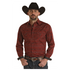 RMN2S02206 Panhandle Men's Long Sleeve Western Snap Shirt -Burgundy