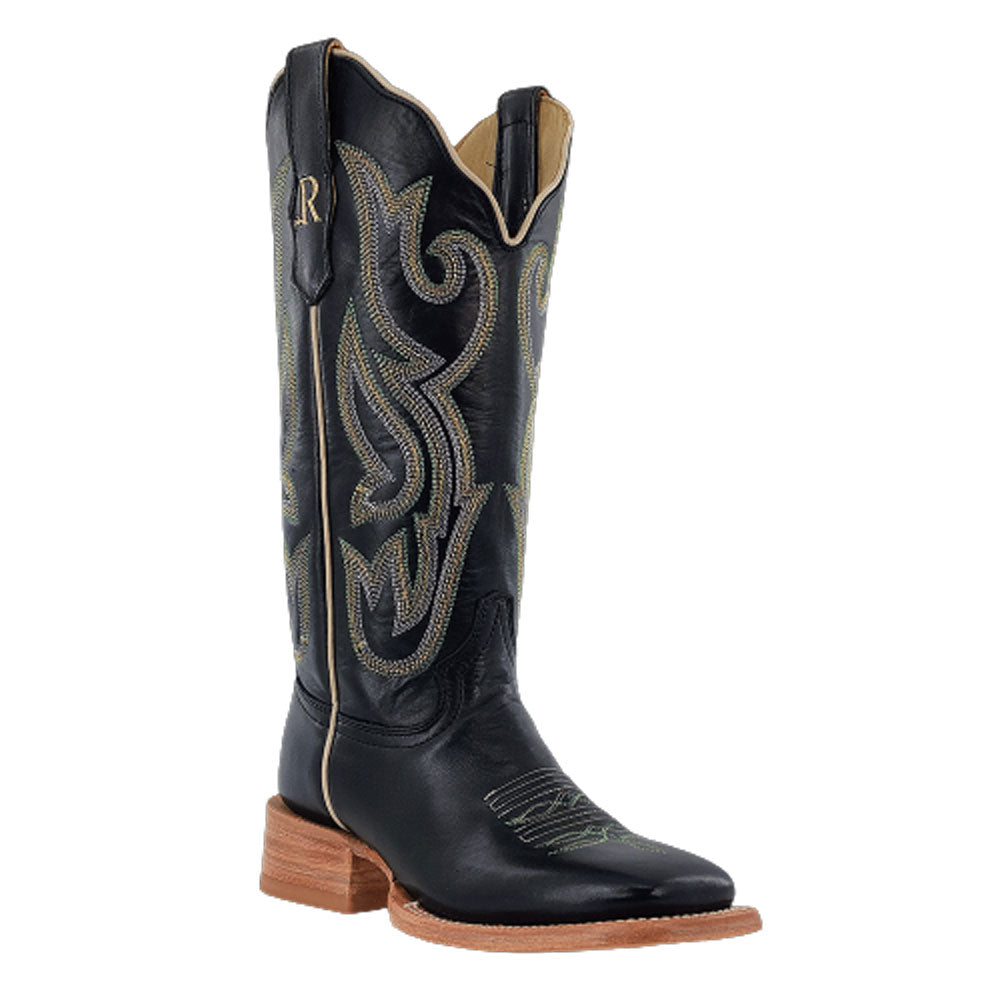 RWL8300-2 Watson Women's Ebony Calf Wide Square Toe Cowboy Boot