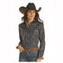 RWN2S02815 Panhandle Women's Long Sleeve Western Snap Shirt - Navy