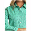RWN2S03816 Panhandle Roughstock Women's Long Sleeve Western Snap Shirt - Turquoise
