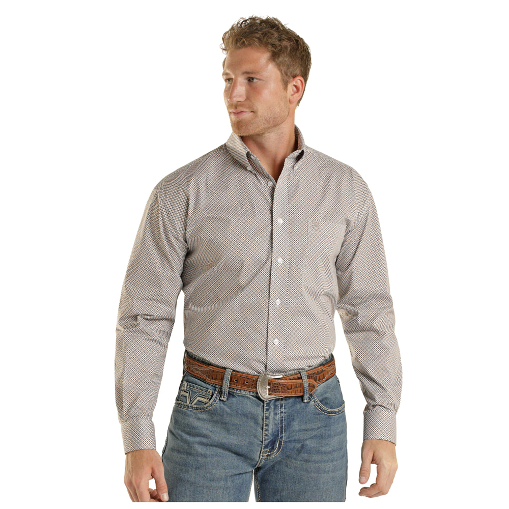 SMB2S08955 Panhandle Slim Men's Long Sleeve Western Snap Shirt - Tan