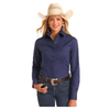 SWN2S06119 Panhandle Women's Long Sleeve Western Snap Shirt - Navy