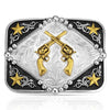 A1078P Montana Silversmiths Six Shooter Belt Buckle