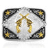 A1078P Montana Silversmiths Six Shooter Belt Buckle