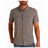 TMN3S05701 Rock & Roll Men's Short Sleeve Snap Shirt - Dark Grey Geometric Print