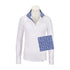 TRJ850D RJ Classics Tori Jr Children's Long Sleeve English Show Shirt - White with Blue Horseshoes