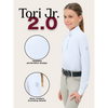 TRJ850KK RJ Classics Tori Jr Children's Long Sleeve English Show Shirt - White with Glam Time