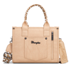 WG-HB-102-8120S-Tan Wrangler Leopard Print Concealed Carry Tote / Crossbody Purse - Tan