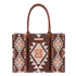 WG2203-8119CF Wrangler Aztec Tote Bag - Coffee