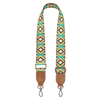WG221-8360GN Wrangler Aztec Distressed Print Dual Sided Print Crossbody - Green