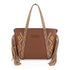 WG233-2009 Wrangler Aztec Embroidered Tote Crossbody Bag - Light Brown