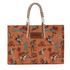 WG284D-8119 Wrangler Cowboy Dual Sided Print Canvas Wide Tote - Brown