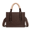 WG386-8120SCF Wrangler Cow Print Tote / Crossbody Purse - Coffee