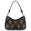 WG435-8182BK Wrangler Aztec Studded Denim Shoulder Bag with Mini Pouch - Black