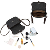 WG454-2003BK Wrangler Braided Tassel Saddle Crossbody Bag - Black