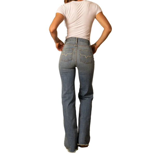 Kimes Olivia Women's High Rise Stovepipe Jeans - Light Wash