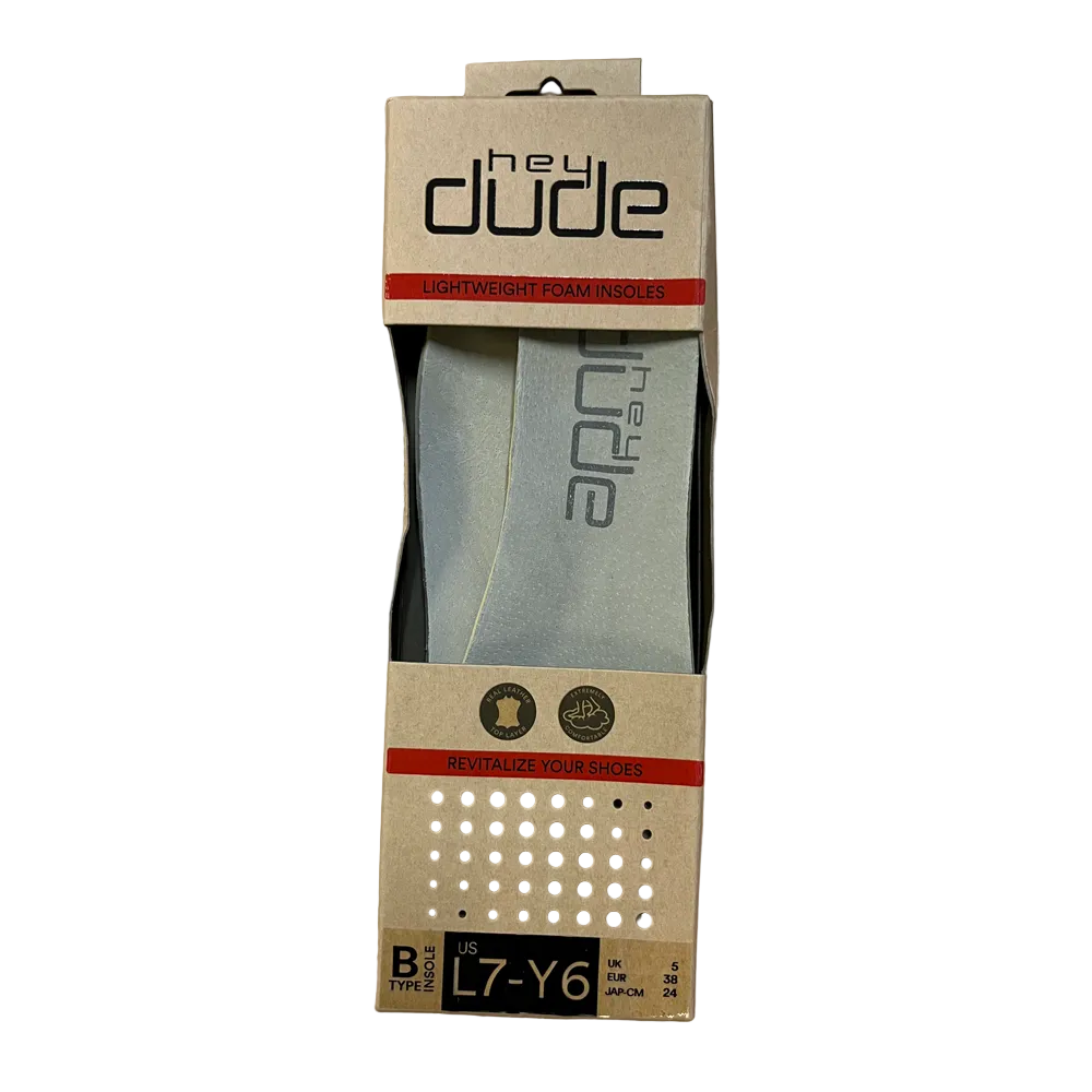 Hey Dude Lightweight Foam Insoles For Woven Wendy Shoes