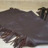 Custom Wire Horse Brown Smooth Leather Chaps with Fringe- Size XL Long