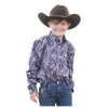 MTW7060378 Cinch Boys Long Sleeve Button Down Paisley Western Shirt