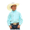MTW7060382 Cinch Boys Long Sleeve Button Down Western Shirt - Solid Turquoise