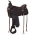 T91-621-9218-12 Tucker Meadow Creek Tooled Western Trail Saddle - 16.5 Wide