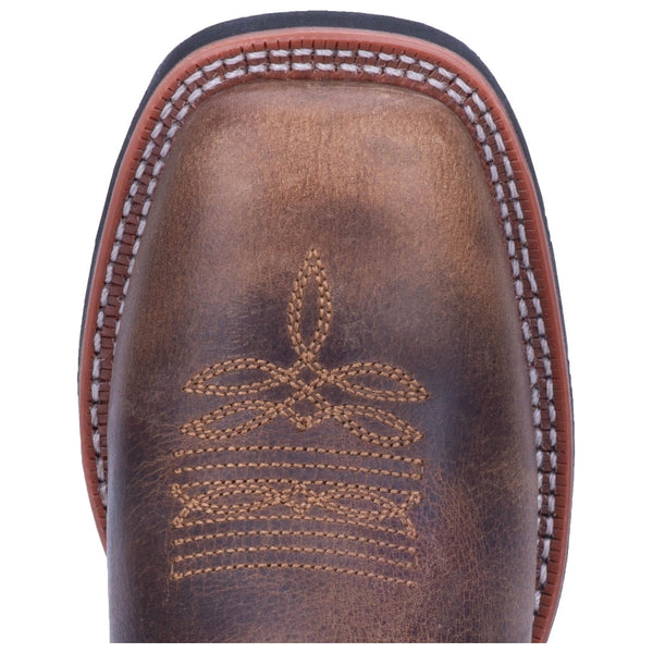 5607 Laredo Ladies Anita Square Toe Western Cowboy Boots - Brown & Turquoise