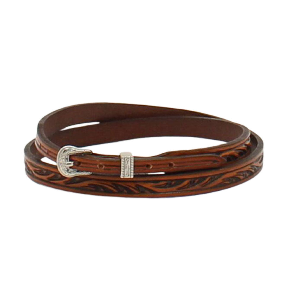 0274308 Twister Hatband Floral Tooled Tan