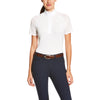 10019314 Ariat Women's Aptos Vent Short Sleeve Show Shirt -White