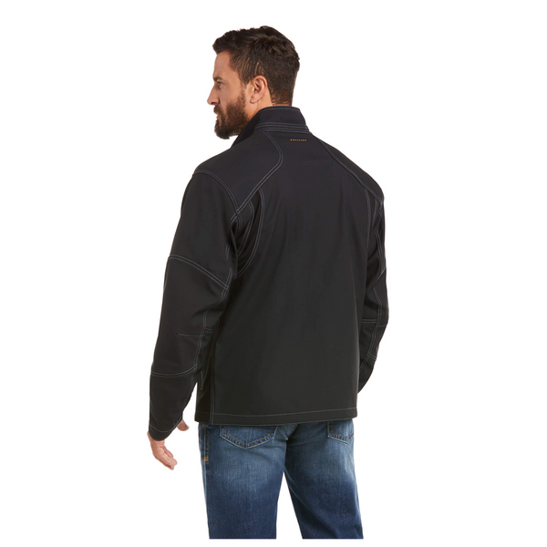 10020777 Ariat Men's Rebar Stretch Canvas Softshell Jacket - Black