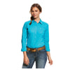 10022059 Ariat Women's Kirby Stretch Western Shirt - Bluebird Teal