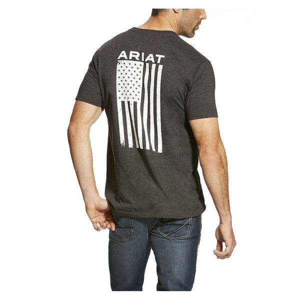 10025209 Ariat Men's Freedom Patriotic T-Shirt- Heather Grey