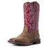 10031593 Ariat Women's Delilah Square Toe Western Boot - Java / Burgundy