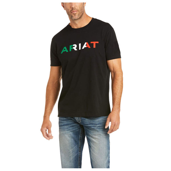 10036630 Ariat Men's Viva Mexico Short Sleeve T-Shirt- Black