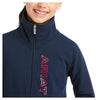10037723 Ariat Youth Logo Full Zip Sweatshirt - Team Navy