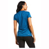 10039401 Ariat Women's Laguna Short Sleeve Shirt - Blue Opal