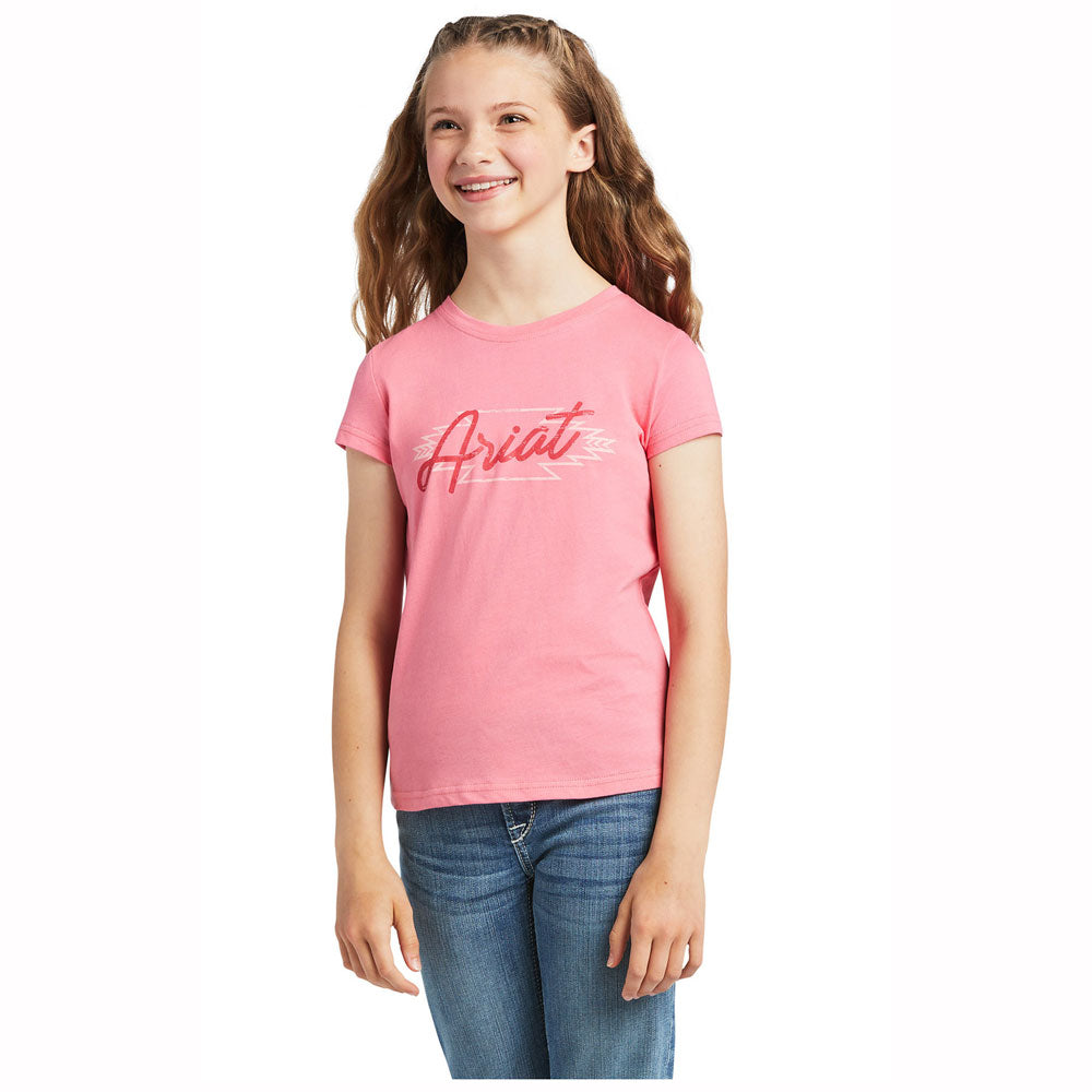 10039504 Ariat Girl's Real Border Graphic Tee - Confetti | The