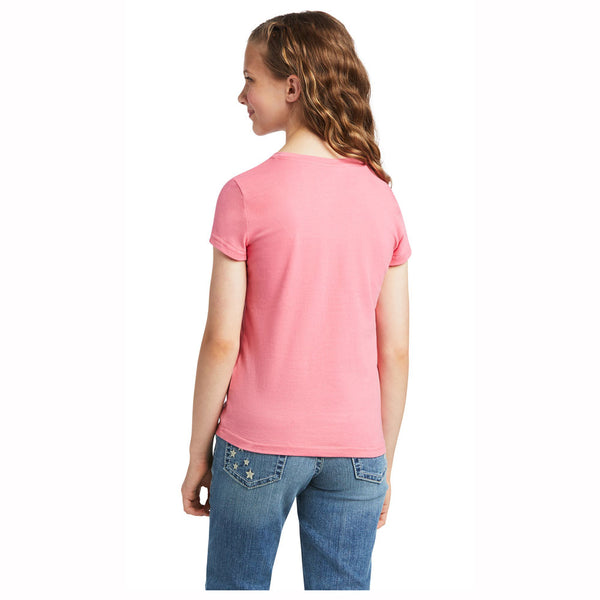 10039504 Ariat Girl's Real Border Graphic Tee - Confetti