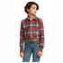 10039518 Ariat Boy's Haddison Long Sleeve Retro Snap Shirt - Marsala