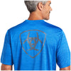 10039556 Ariat Men's Charger Shield Short Sleeve Tee - Cerulean Blue